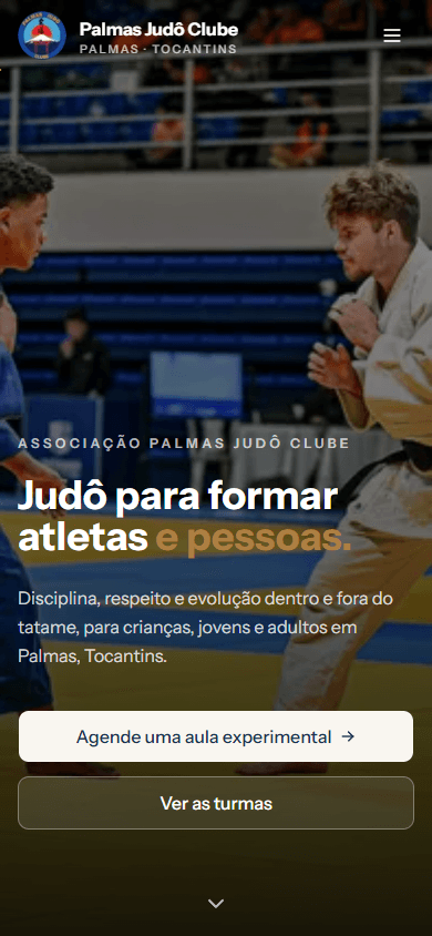 Versão mobile do site